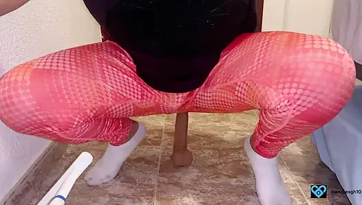 From behind