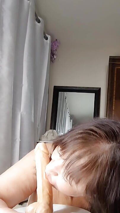 71 Yr Old Granny Butt Ballet Using a Dildo in My Hairy Pussy