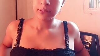 horny makes a video while touching herself and showing me her underwear