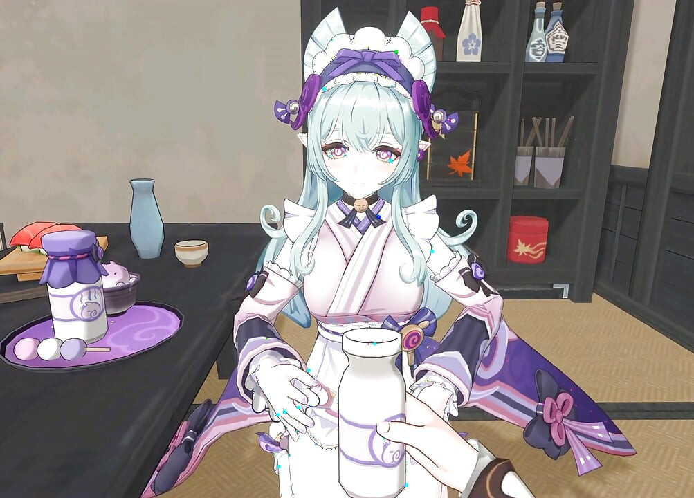 Genshin Impact - Mizuki travaille à votre stress avec une séance de sexe obscène et glissante - animation hentai en 3D