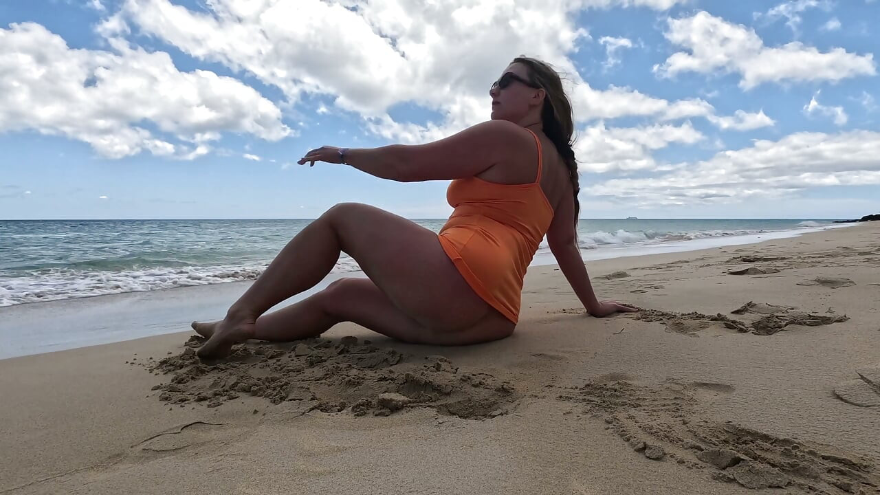 Naked Goddess on the Beach -aTease and Temptation