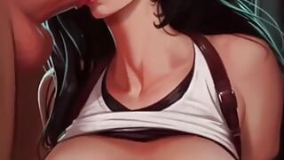 Distracție cu fata cu gură mare și cum se bucură