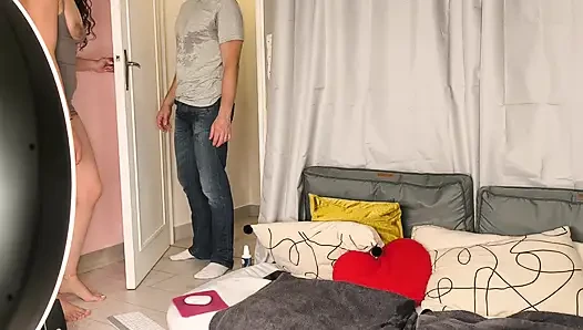 French Camgirl Screams Too Loud Live - Neighbor Joins, Creampie & Squirting