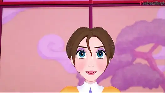 Jane porter ayak işi seksi iç çamaşırlarıyla sikişiyor - tarzan