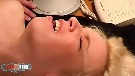 Pascal Saint James Bangs His Skinny Czech Secretary Maica on the Office Desk