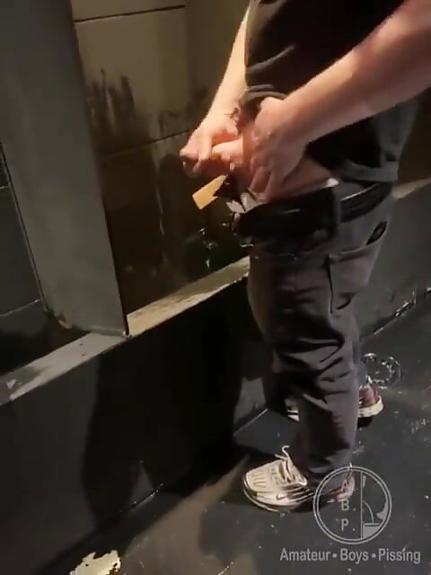 Boy Enters the Clubs Toilets and Catch a Guy Ready to Pee