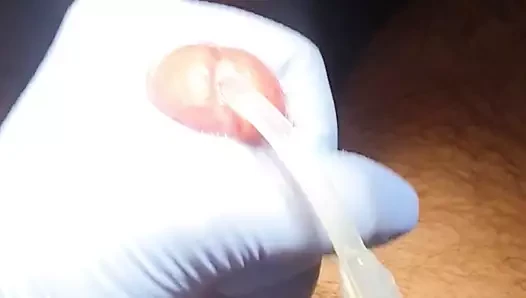 Catheter play with left-handed nurse