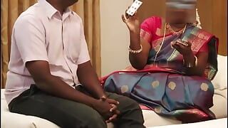 Première nuit avec son copain jouant à un jeu de cartes - Suhaag Raat dans un sari de soie - sous-titres