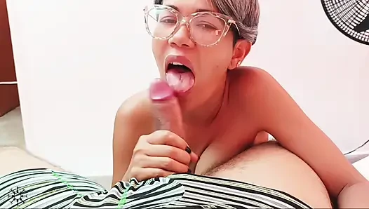 Compilations of oral sex at home when my husband isn't there. Close-up.