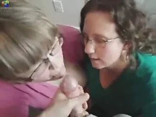 Cute BBW Double Blowjob & Double Facial 1