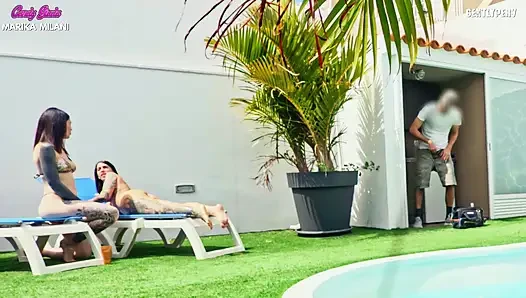 Gentlyperv and the two queens of porn: Marika Milani and Candy Giada in an unforgettable scene
