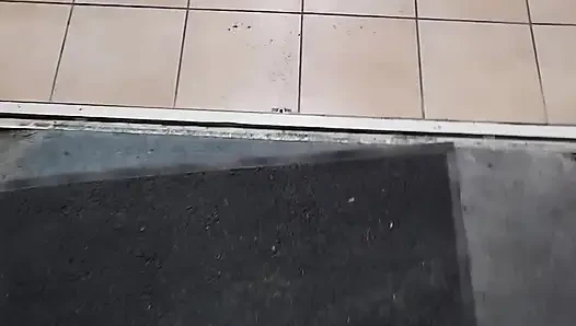 Shemale Ting Xuan masturbates in the outdoor toilet.