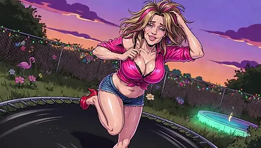 Jumping on Trampoline