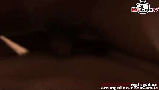 Real young couple in love goes to porn casting