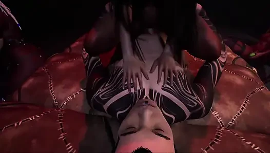 Wildes leben, heiße gangbang-orgie