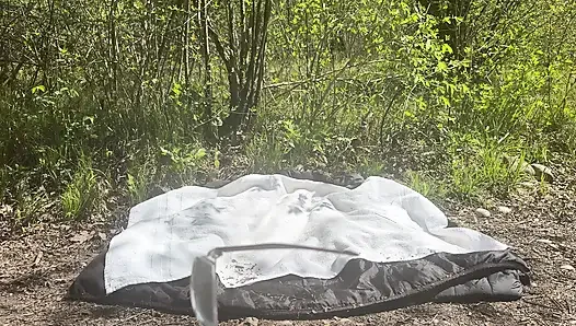 Mike Fuck a Huge Dildo Outdoor