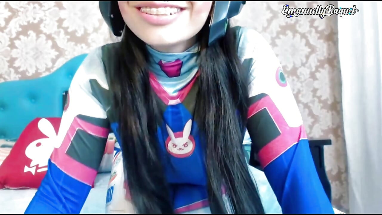 Emanuelly Raquel as Dva Cosplay Fucking and Sucking Cum in Mouth