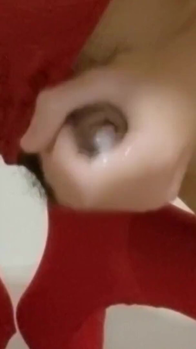 Boy To Girl Sissy Jerking Off And Cumming In step mommys red panties | Clip 1