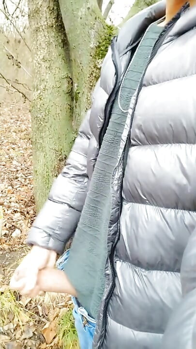 Two Cumshots While Walking Outdoor - Cum After Cum