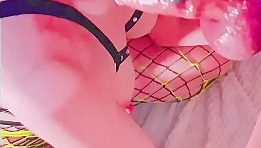 A Nighthore with 2 Phat Lips and thick Cum Stringers