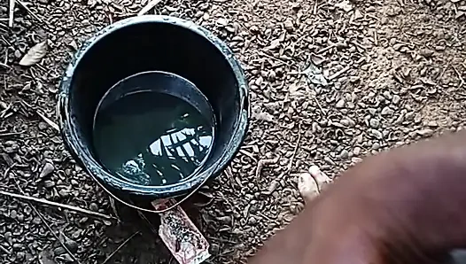 A boy masturbating inside his bathroom with soap