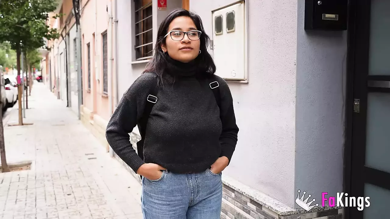 Chubby Latin babe makes an amazing porn debut with a big cock!