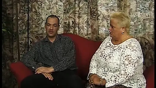 Blonde gilf gets fisted and blows dick