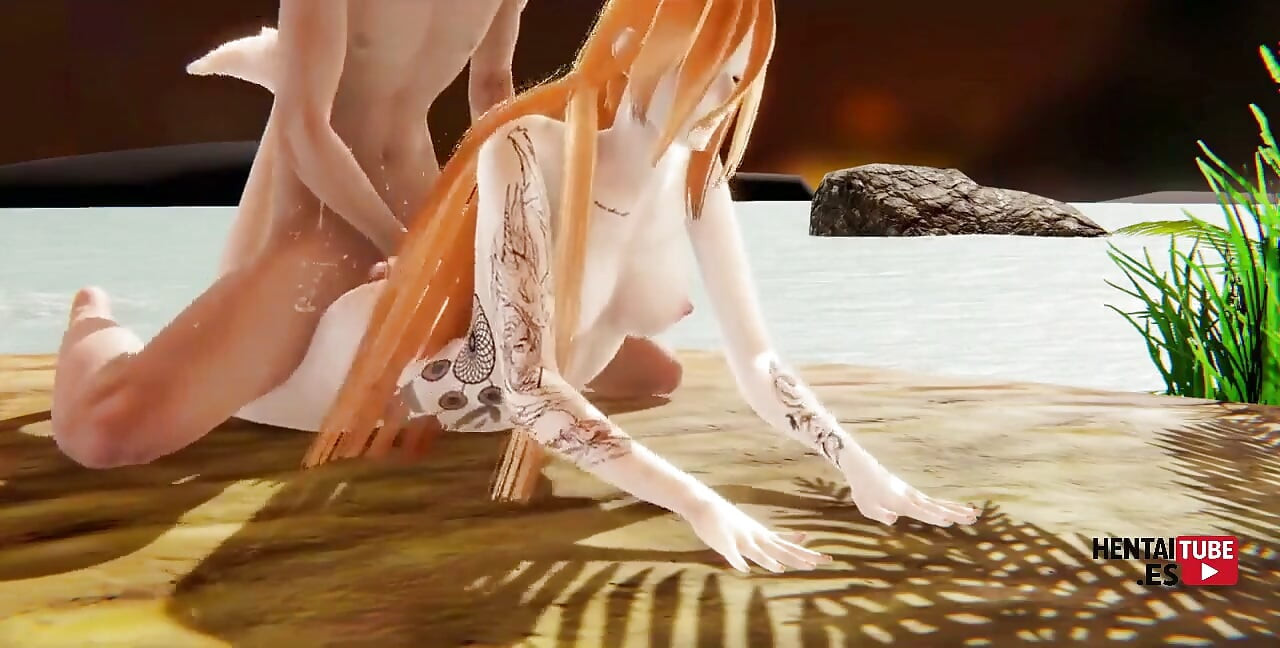 Kettingzaagman Hentai - power geneukt op het strand - Aziatische Japanse manga anime porno