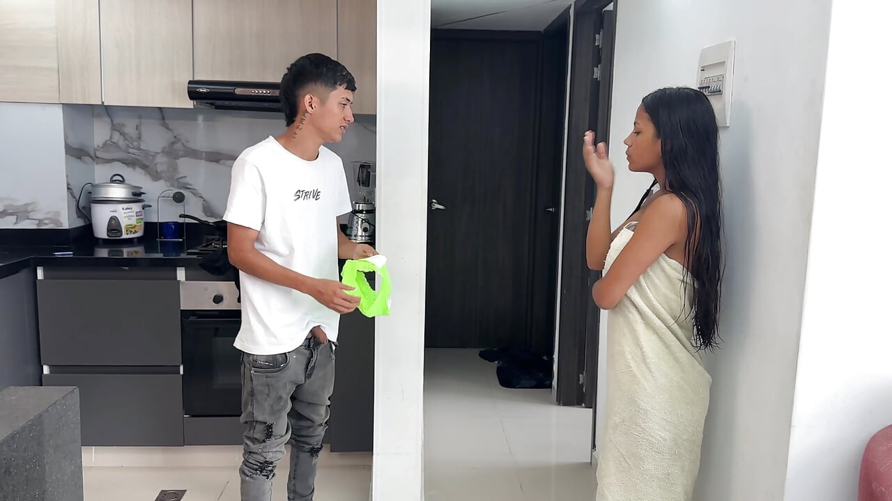 My little stepsister catches me masturbating with her panties, she asks me to fuck her in exchange for not saying anything to our stepfathers