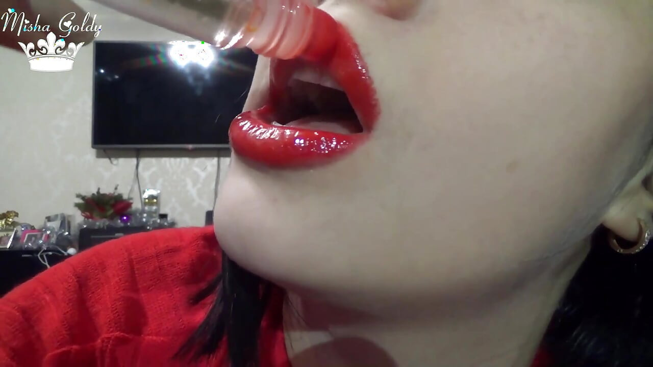 Lèvres rouges &lipgloss, coaching masturbatoire
