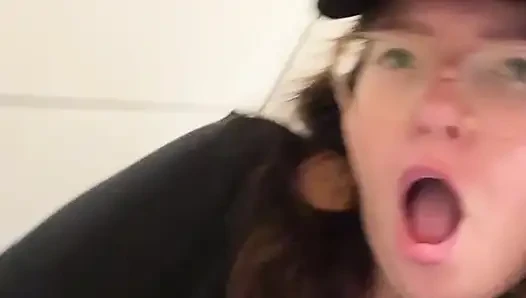 My full naked risky public bathroom masturbation