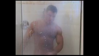 Shower jerk with cum