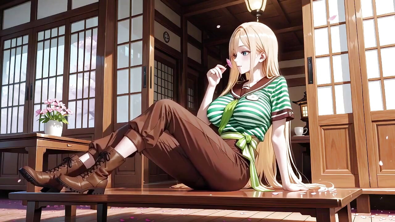 Silver-haired Shrine Maiden Secrets! Languidly Reclining in a Red Corridor, Her Bare Shoulders and Lush Thighs Exposed.