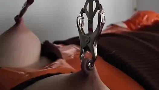 Part 2 - Tape Bondage, Crop Spanking, Nipple BDSM, Orgasms