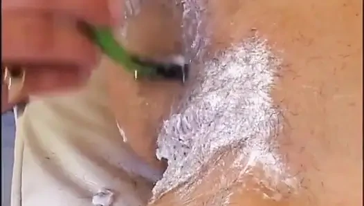 Pussy licking pussy fucking after pussy shaving...cum on pussy