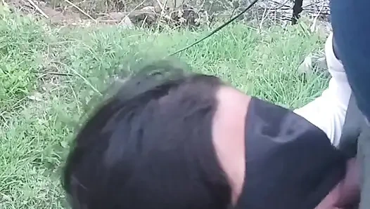 Part 2 - Desi outdoor sex with a stranger girl in the jungle.