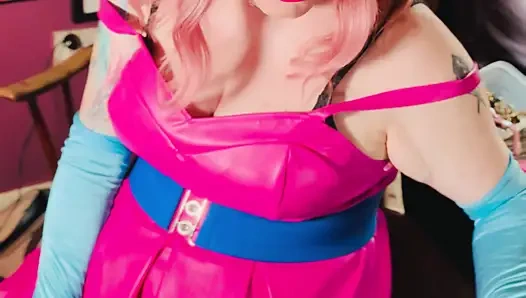 It's A Sin! Tina Snua In Leather & Satin Gloves Smokes A Cork Cigarette - OMI OME Snap Inhales Drifting Smoke Smoker