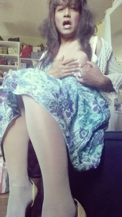 Lady Jhazmeena Blue Dress Showing Bra & Nipples