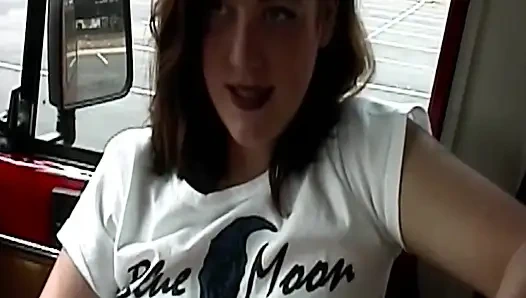 Brunette Fucked in the Car and Blown and Squirted