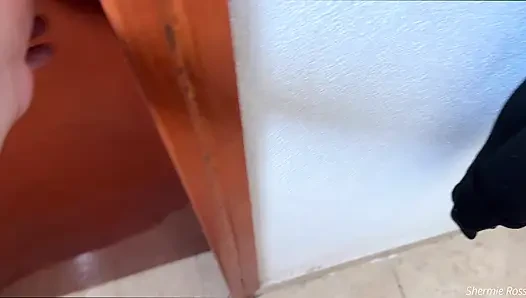 Cleaning girl tells me that she has no money, I offer her a deal and she ends up with her cock up to the inside