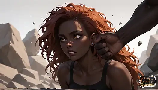 Red-hot, Ebony XXX Porn Featuring the Dark-hued Queen's Waterfall Oral Seduction.