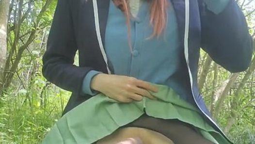 Nakano Miku Japanese Cosplay Public Masturbation