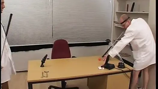 Blonde teen sucking dicks and getting fucked in orgy at doctor's office
