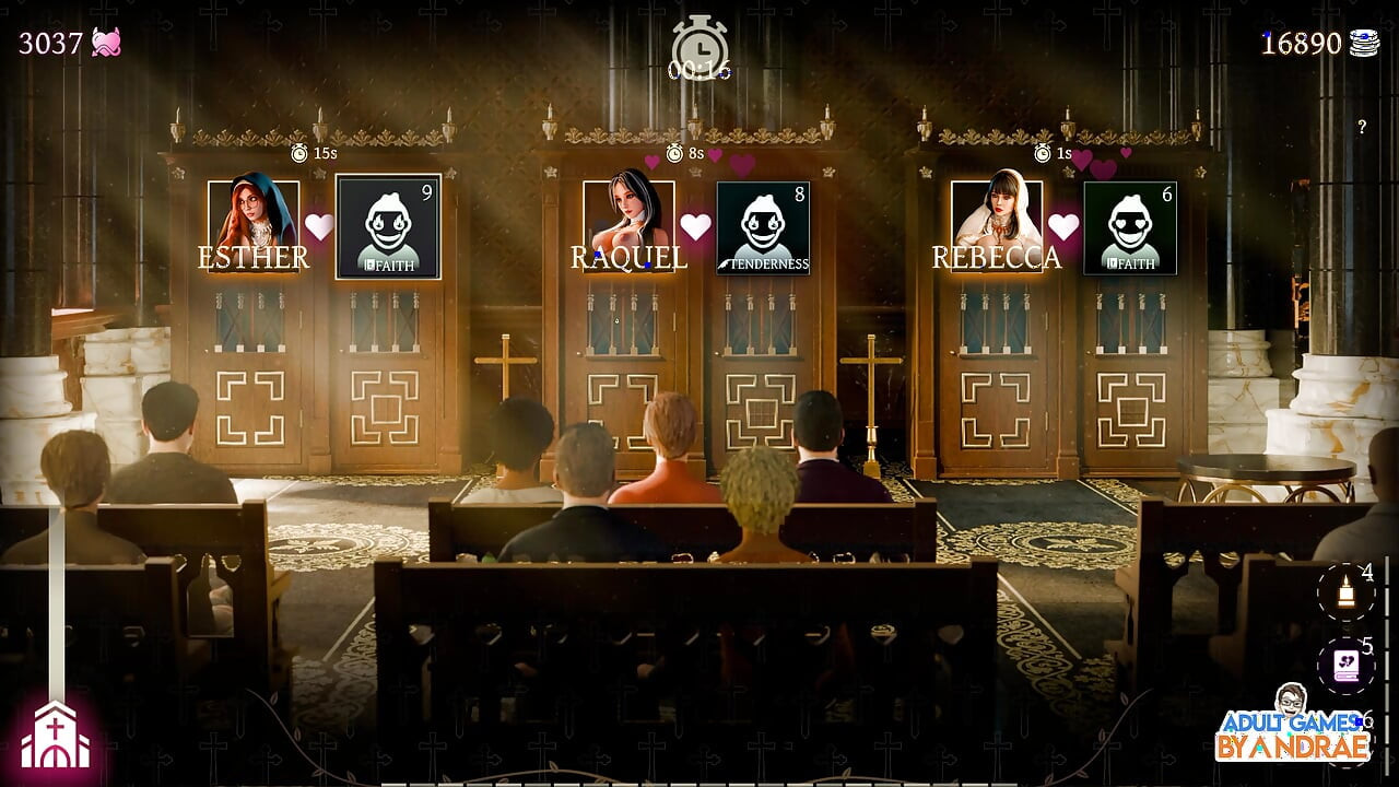 Sisters in Sin Gameplay Part 19 - Helga Caught Fingering in Front of the Altar
