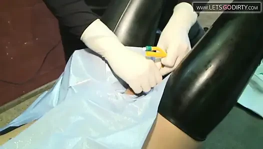 Naughty milf enjoys playing with a little dick