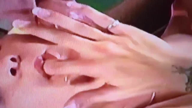 Slow-motion cock vacuuming up cum!