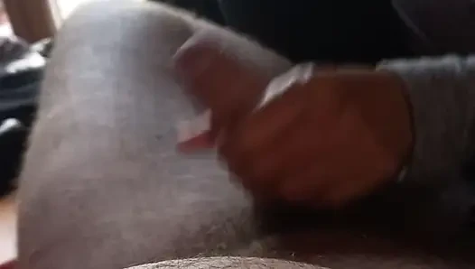 Asian Red Nails Couch Tease & Dry Edging - POV TV Handjob with Creamy Finish