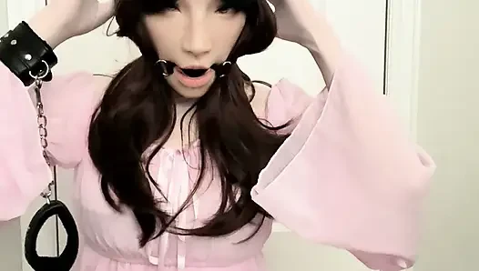 Female Mask Self Breathplay and Vibrator