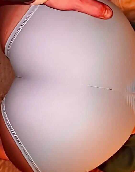 Perfect Cameltoe in Hot Yoga Shorts Rubbing My Cock on Her
