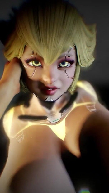 Captivating moment from "Fucking a Thick Robot Girl on the Table Standing Missionary"